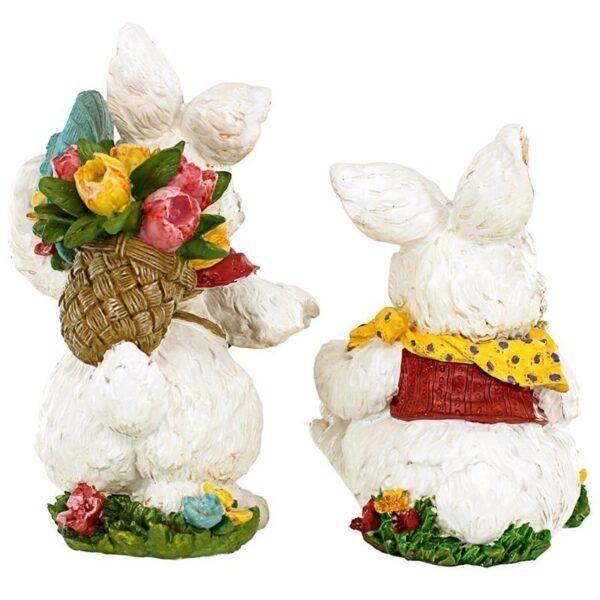 Design Toscano AL920507 6 Inch Constance and Mortimer Easter Bunnies