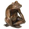 Design Toscano AS21352 9 Inch Forever in My Heart Frog Statue - Bronze