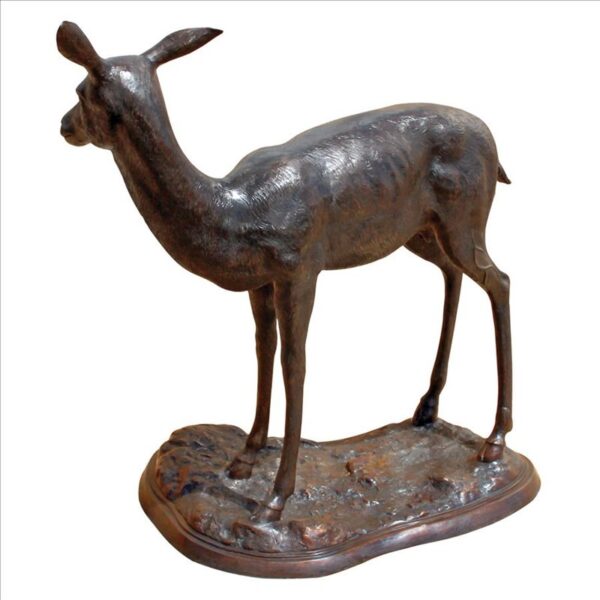 Design Toscano AS223681 32 Inch Mother Doe on Base Statue - Bronze