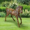 Design Toscano AS23232 57 1/2 Inch Trotting Thoroughbred Horse, Left - Bronze