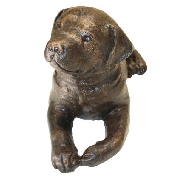 Design Toscano AS23751 15 Inch Labrador Puppy Dog Statue - Bronze