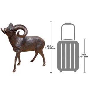 Design Toscano AS25194 46 Inch Big Horn Sheep Statue - Bronze