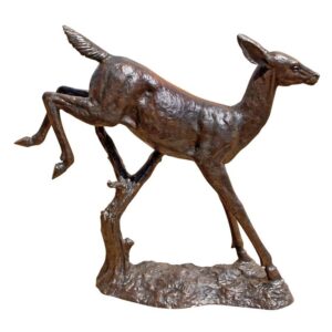 Design Toscano AS25398 60 Inch Leaping Deer Statue - Bronze