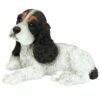 Design Toscano CF2458 10 Inch Cocker Spaniel Puppy - Black and White