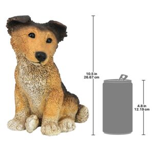 Design Toscano CF2486 7 1/2 Inch Collie Puppy Statue - Brown