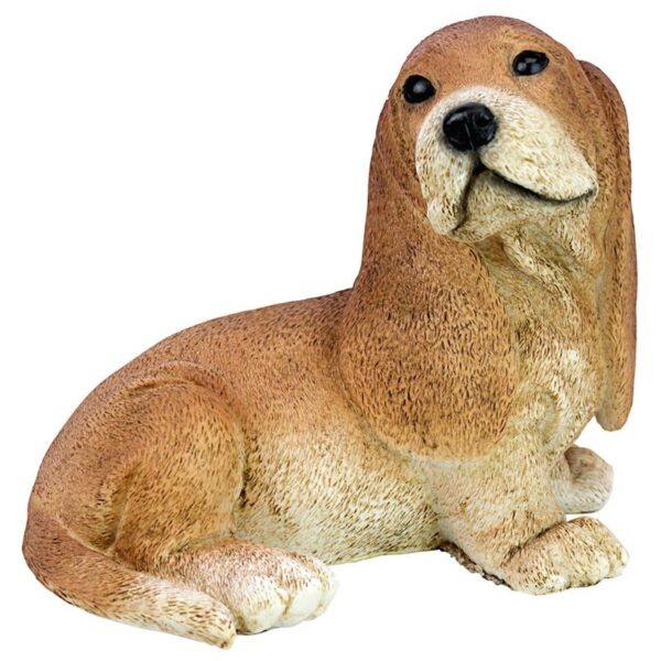 Design Toscano CF3296 9 Inch Bassett Puppy Statue - Brown