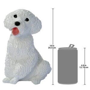 Design Toscano CF3435 7 Inch Poodle Puppy Statue - White