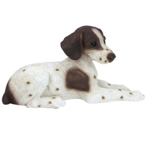 Design Toscano CF3446 14 Inch Pointer Puppy Statue - Brown and White