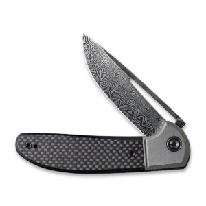 CIVIVI Trailblazer XL Slip Joint Knife Carbon Fiber & G10 & Stainless Steel Handle (3.46" Damascus Blade) C2101DS-1