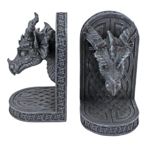 Design Toscano CL2649 4 Inch Gray Friar Dragon Bookends