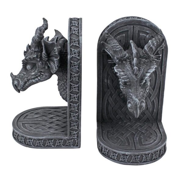 Design Toscano CL2649 4 Inch Gray Friar Dragon Bookends