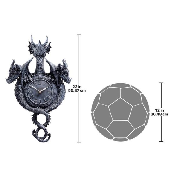 Design Toscano CL3351 14 Inch Past Present Future Dragon Clock