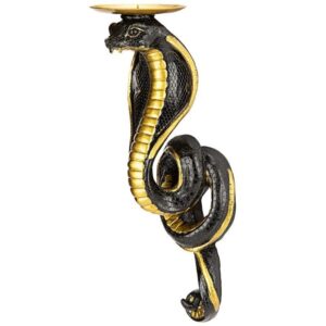 Design Toscano CL3448 3 1/2 Inch Renenutet Cobra Goddess Wall Sconces, Set of 2