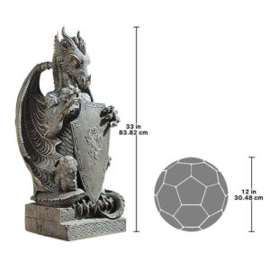 Design Toscano CL3756 16 1/2 Inch Grande Dragon Sentinel