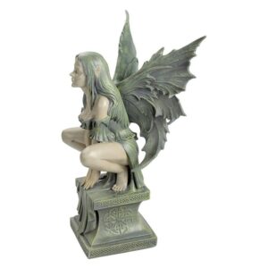 Design Toscano CL5047 12 Inch Fairy Winged Large Perilous Perch Statue