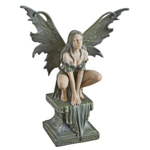 Design Toscano CL504773 7 1/2 Inch Small Celtic Fairy Perilous Perch Statue