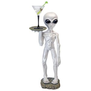 Design Toscano CL5304 10 1/2 Inch Roswell the Alien Butler Table