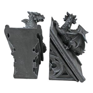 Design Toscano CL55773 4 Inch Gothic Castle Dragon Bookends