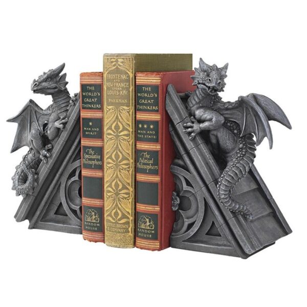 Design Toscano CL55773 4 Inch Gothic Castle Dragon Bookends