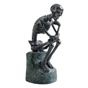 Design Toscano CL56562 4 Inch Skeleton Thinker Statue