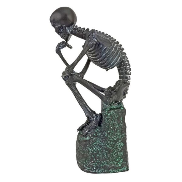 Design Toscano CL56562 4 Inch Skeleton Thinker Statue