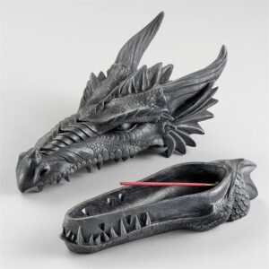 Design Toscano CL5678 10 1/2 Inch Stryker the Smoking Dragon Incense Box