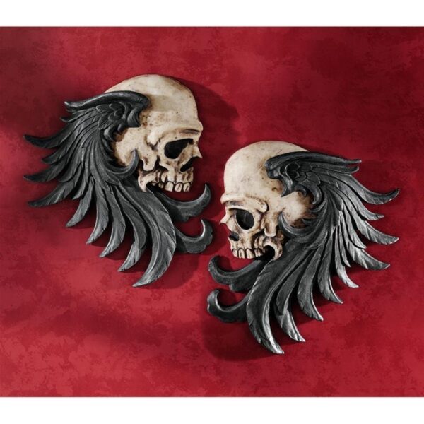 Design Toscano CL5781 7 Inch Bad to the Bones Skull Plaques