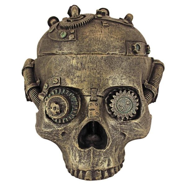 Design Toscano CL6067 7 1/2 Inch Steampunk Skull Containment Vessel