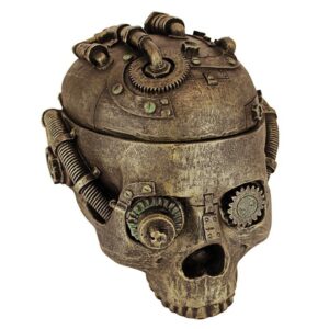 Design Toscano CL6067 7 1/2 Inch Steampunk Skull Containment Vessel