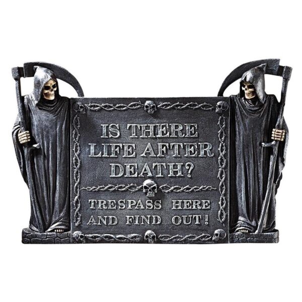 Design Toscano CL6290 12 Inch Life After Death No Trespassing Plaque