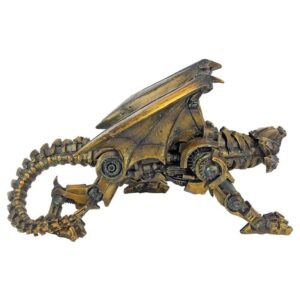 Design Toscano CL6610 10 Inch Steampunk Gothic Gear Dragon Statue