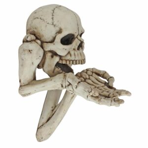 Design Toscano CL6762 7 Inch Beggar for Souls Skeleton Plaque