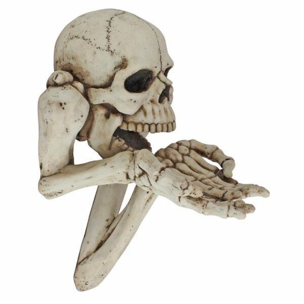 Design Toscano CL6762 7 Inch Beggar for Souls Skeleton Plaque