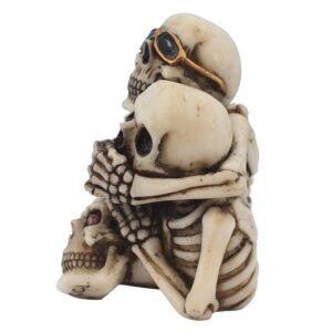 Design Toscano CL7027 3 1/2 Inch Hear See Speak No Evil Skeleton Pen Holder