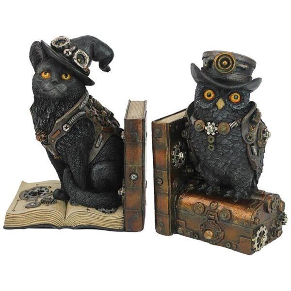 Design Toscano CL74612 10 Inch Knowledge Seekers Steampunk Bookends