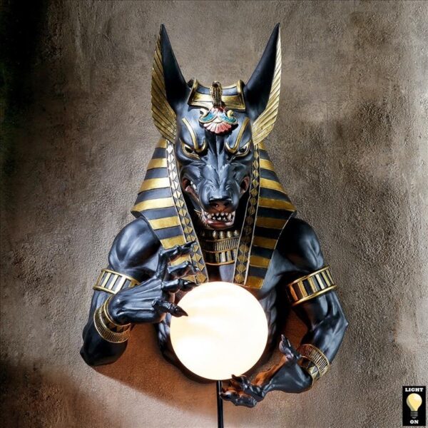 Design Toscano CL79264 11 Inch Anubis Wall Sconce