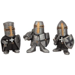 Design Toscano CL975722 3 Inch Medieval Knights, Set of 3