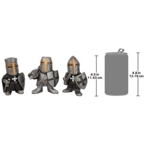 Design Toscano CL975722 3 Inch Medieval Knights, Set of 3