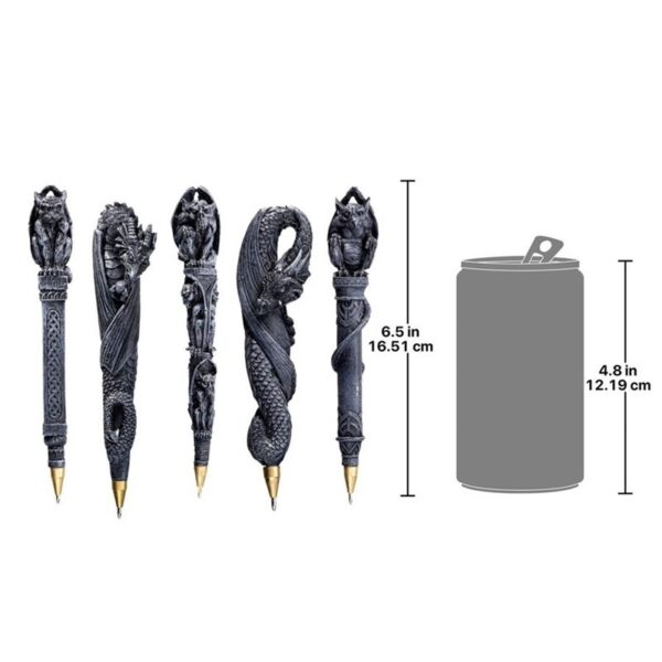 Design Toscano CL993074 1/2 Inch Gargoyles and Dragons Pens, Set of 5