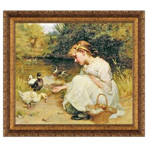 Design Toscano DA1052 22 Inch Making Friends 1885 Canvas Replica Painting - Medium