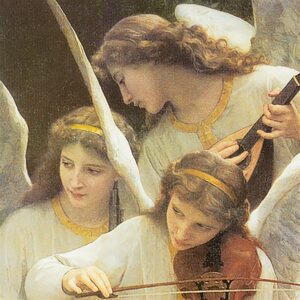 Design Toscano DA1071 16 1/2 Inch Song of The Angels Framed Canvas Replica Painting - Small