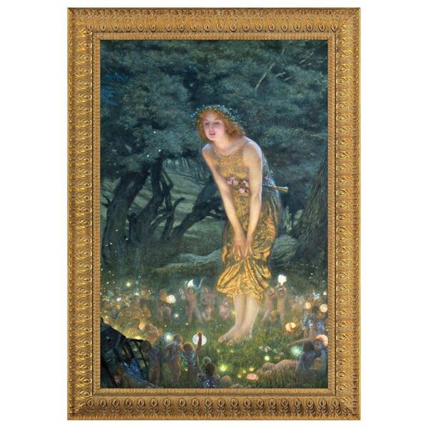 Design Toscano DA1153 25 1/2 Inch Midsummer Eve Framed Canvas Replica Painting - Large