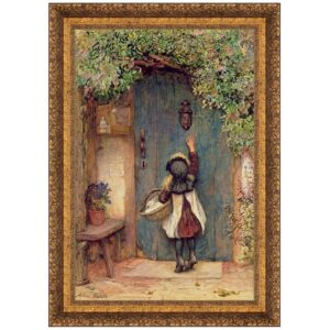 Design Toscano DA1162 15 Inch The Visitor Framed Canvas Replica Painting - Medium