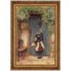 Design Toscano DA1161 11 Inch The Visitor Framed Canvas Replica Painting - Small