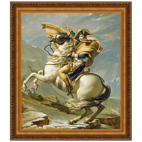 Design Toscano DA1343 35 1/4 Inch Napoleon Crosses The Alps 1805 Canvas Replica Painting - Medium