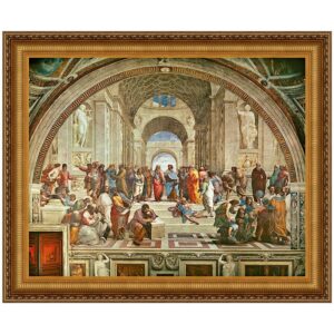 Design Toscano DA1351 17 1/4 Inch The School of Athens Framed Canvas Replica Painting - Small