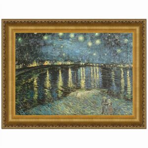 Design Toscano DA1364 47 1/4 Inch La Nuit Etoilee 1889 Canvas Replica Painting - Grande