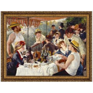 Design Toscano DA1394 42 Inch Luncheon of The Boating Party 1881 Canvas Replica Painting - Medium