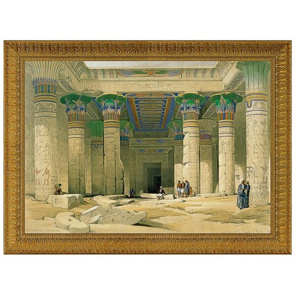 Design Toscano DA1522 28 1/2 Inch Grand Portico of The Temple of Philae Framed Canvas Replica Painting - Medium