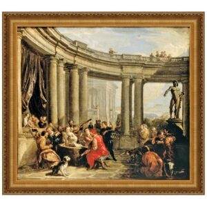 Design Toscano DA1554 31 3/4 Inch Concert Given in The Interior of a Circular Gallery of The Doric Order Canvas Replica Painting - Grande